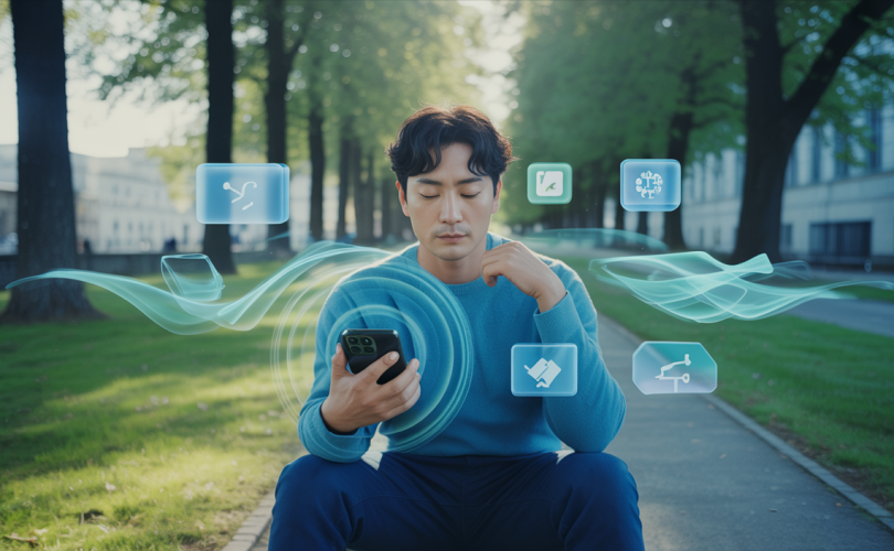 Illustration d'applications de bien-être améliorant la santé mentale