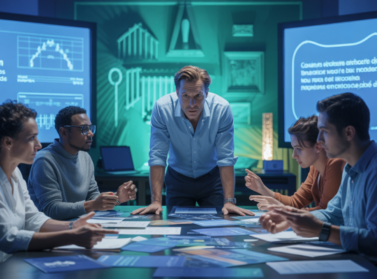 David Laroche, dynamique et confiant, guide une séance de développement personnel innovante avec un esprit transformateur.