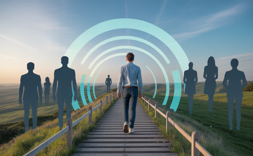 Force mentale et résilience illustrées de manière évocatrice