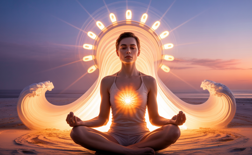 Scène de transformation personnelle par la gratitude