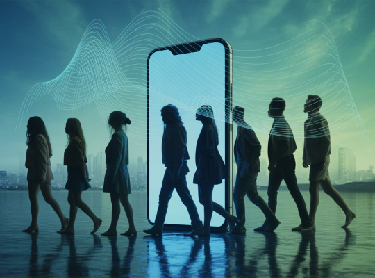 Illustration illustrant l'influence des réseaux sociaux sur le développement personnel en 2025