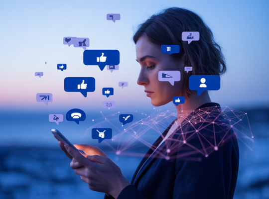 Illustration de l'influence des réseaux sociaux sur l'estime de soi