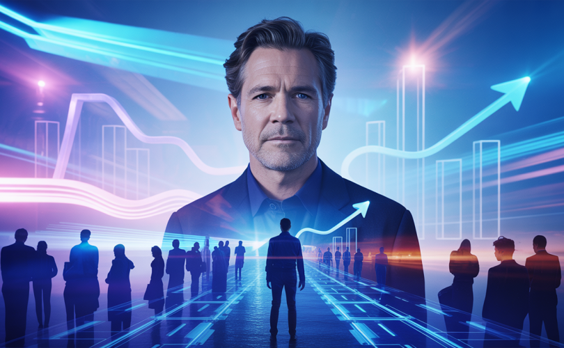 Illustration futuriste sur le développement personnel par David Laroche