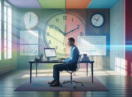 Illustration de stratégies de productivité pour 2025