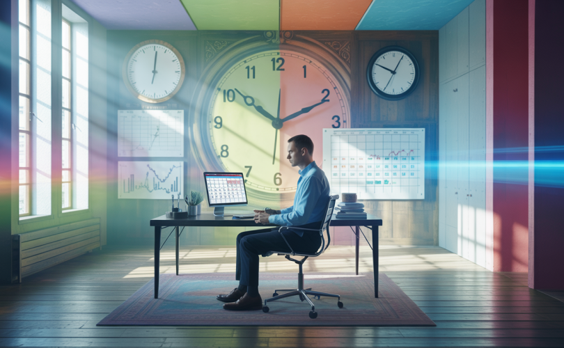 Illustration de stratégies de productivité pour 2025