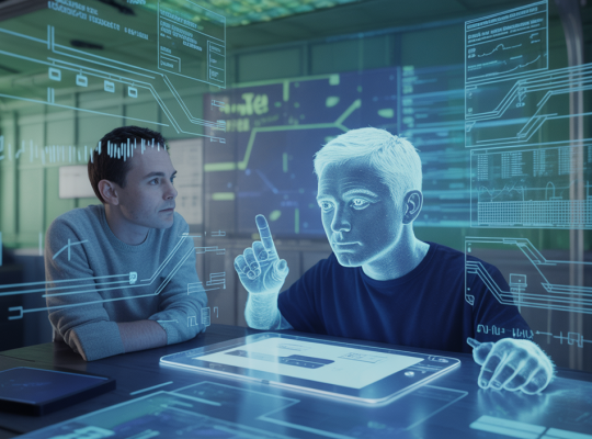 Illustration de la transformation numérique du coaching personnel par la technologie