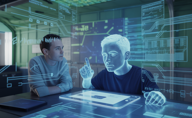 Illustration de la transformation numérique du coaching personnel par la technologie