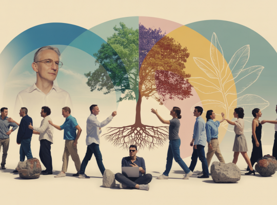 Illustration intégrant bien-être, gestion émotionnelle et résilience dans le développement personnel