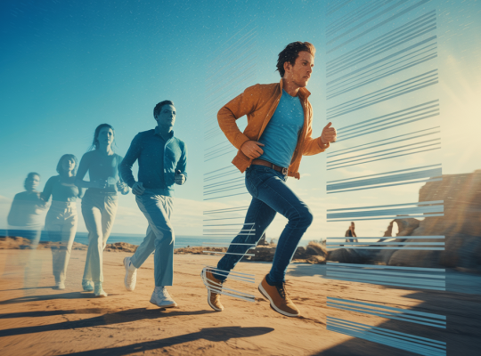 Image symbolisant la transformation personnelle et l'action présente