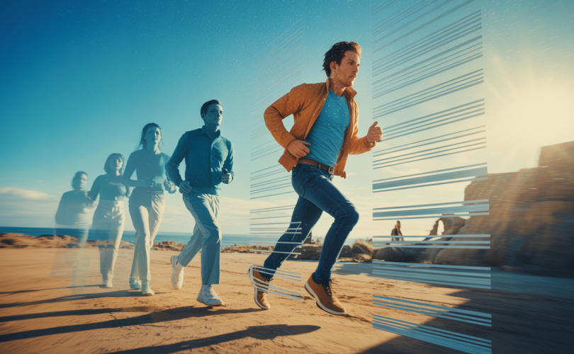 Image symbolisant la transformation personnelle et l'action présente