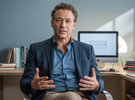 Portrait de David Laroche expliquant l'écoute active pour améliorer la communication et renforcer les relations sociales et professionnelles